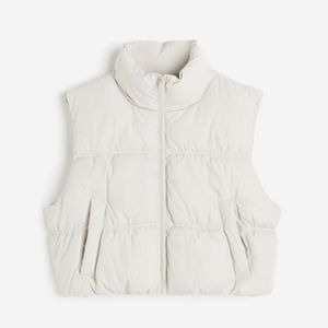 H&M Divided Small White/Cream Puffer Vest